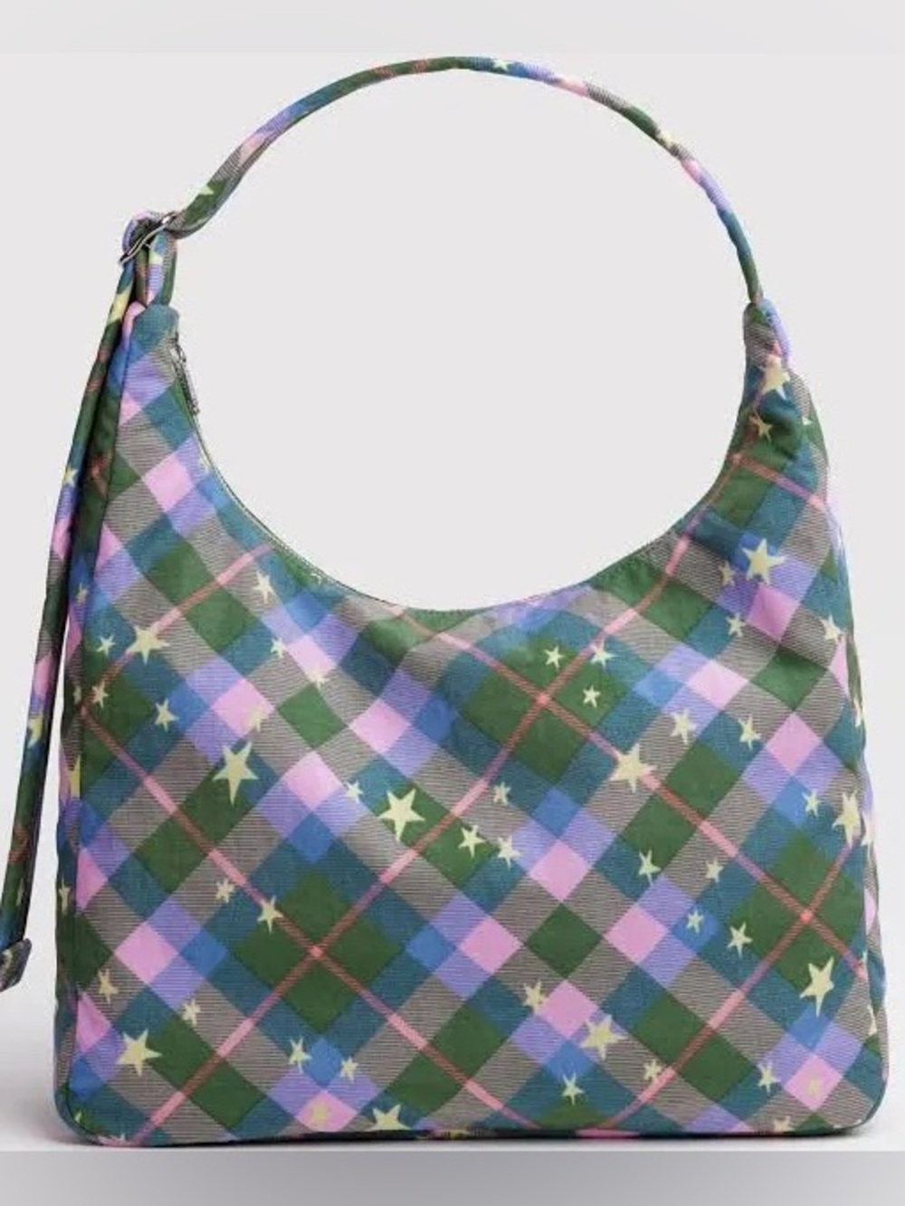 Baggu Shoulder Bag Green Star Plaid - Picture 2 of 10